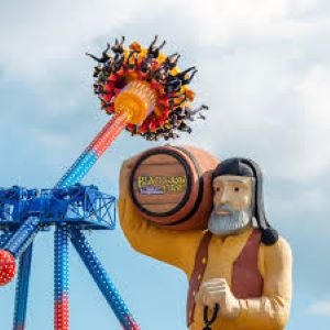 Photo of the iconic giant standing at the entrance of Blackgang Chine Theme Park, Isle Of Wight