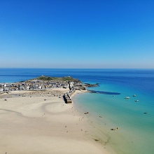 Photo of St Ives harbour and beach, Cornwall.
